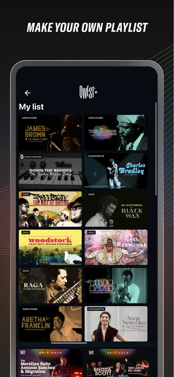 Écran 6, Playlists
